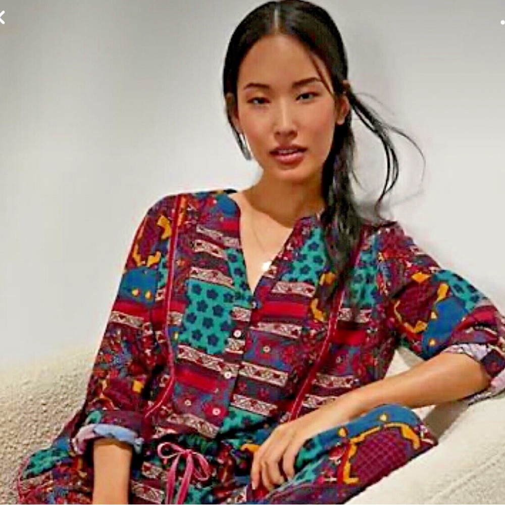 Anthropologie Long Sleeve Button Down Top